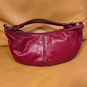 Dark red leather HOBO bag